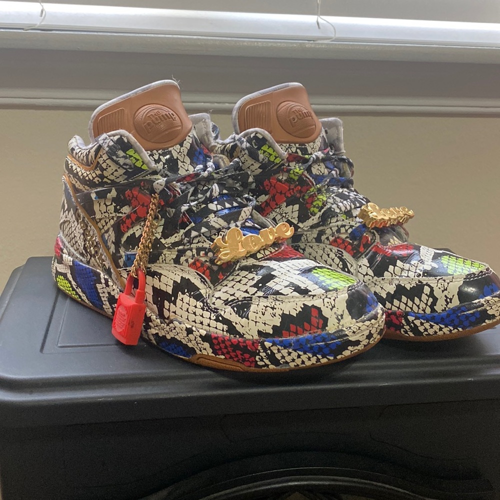 WOMEN REEBOK x "MELODY EHSANI" OMNI LITE PUMP SNAKESKIN Size 9.5